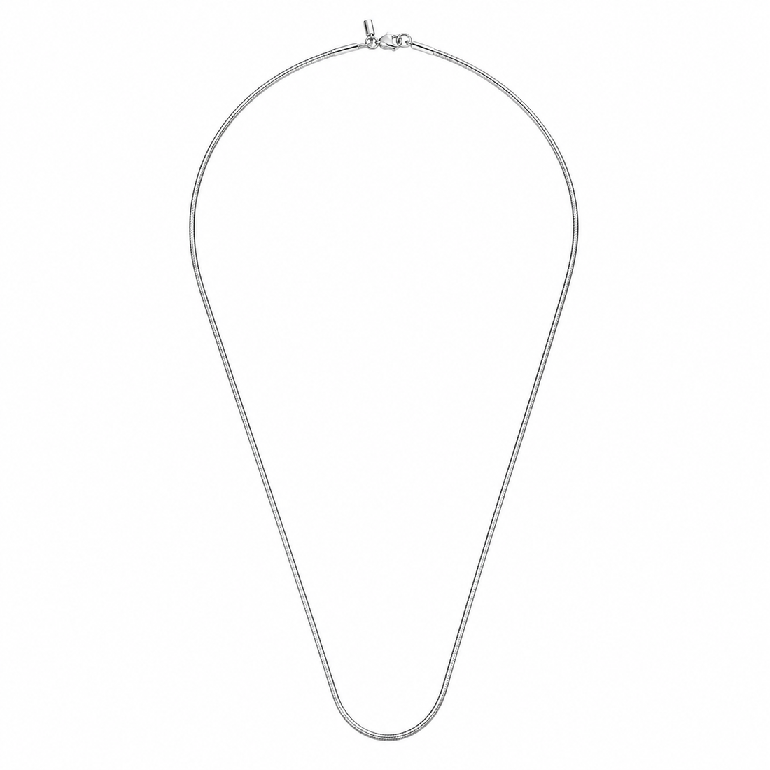 Colar Masculino Lysen Snake prata em aço inoxidável