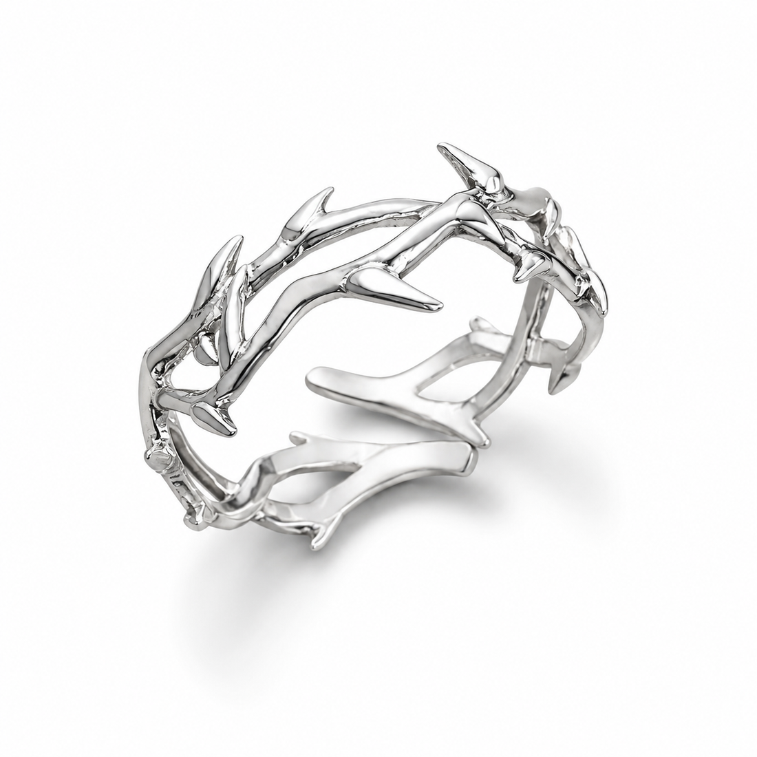 Anel Masculino Crown Vintage Ajustável prateado