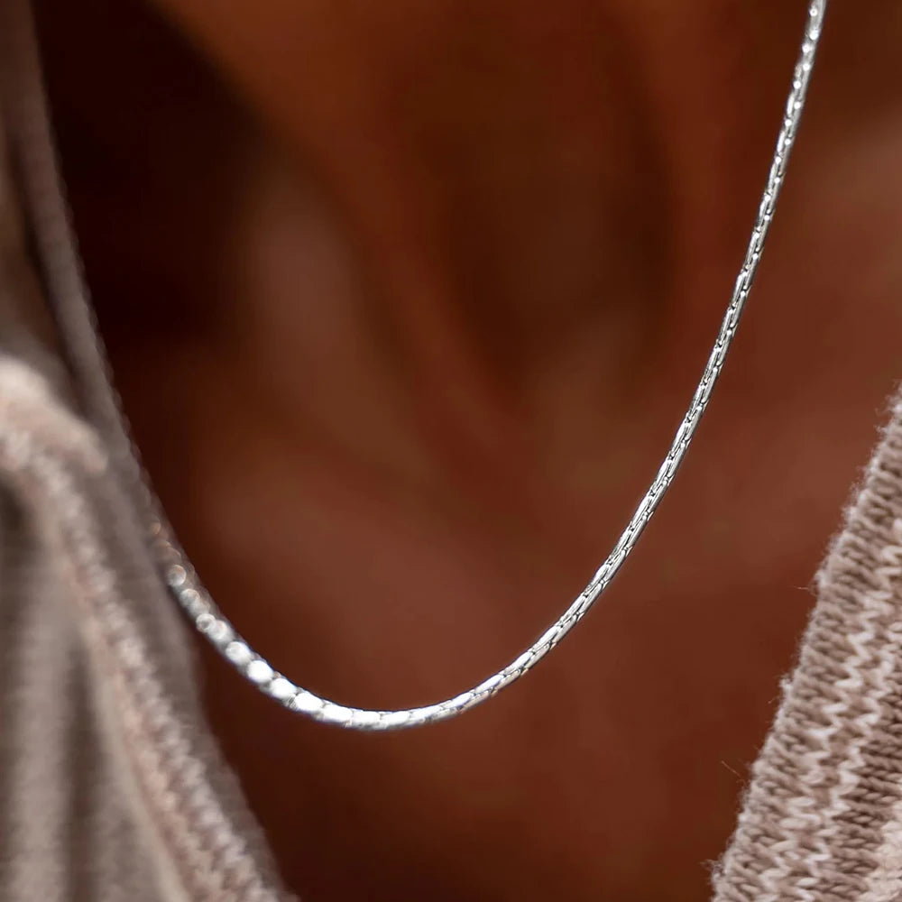 Colar Masculino Venor prata em aço inoxidável