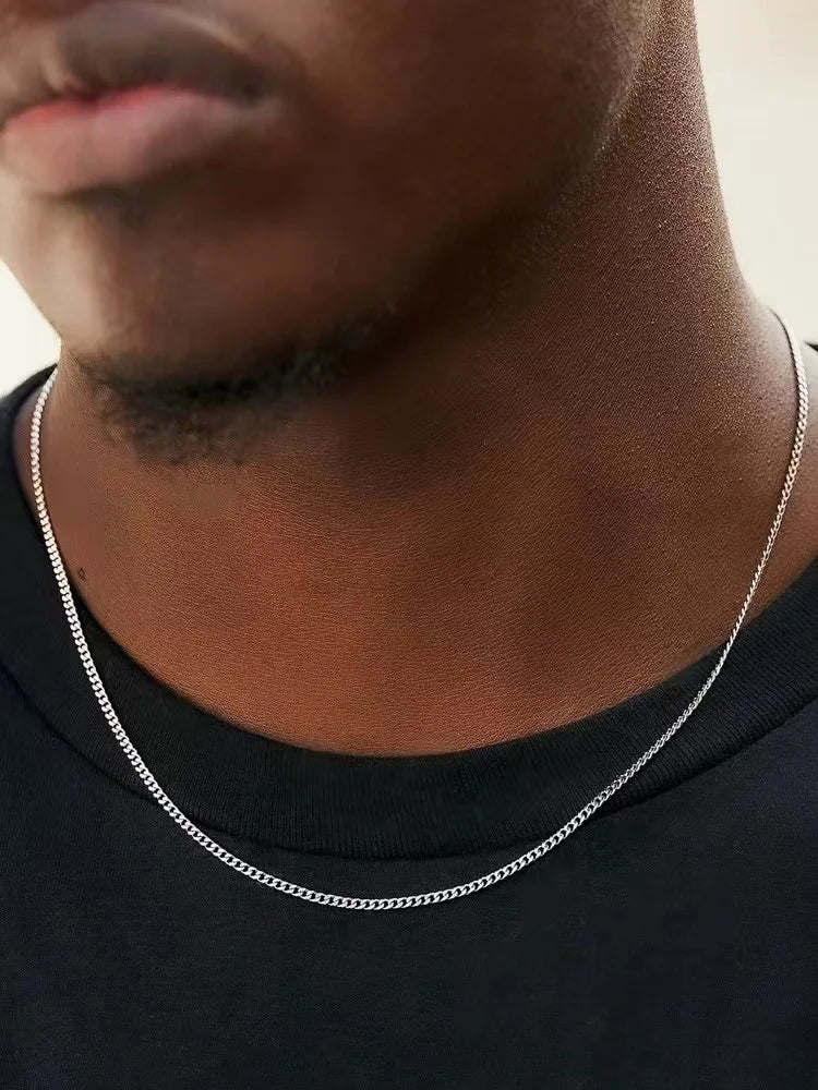 Colar Masculino Auren em aço inoxidável prata